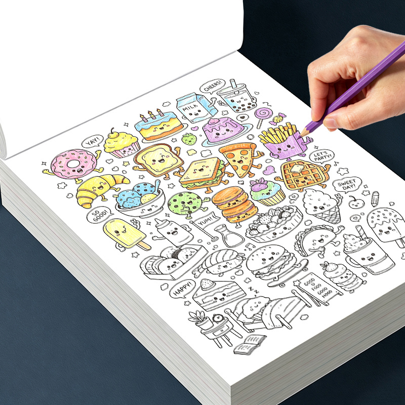 Adult Coloring Book Stress Relief - 16 Pages Little Doodles Adult Coloring