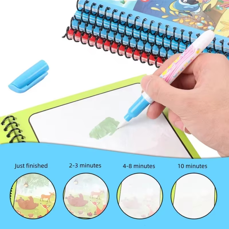 Magic Water Painting Book Reus - Reusable Water Magic Coloring Book ulasan dan harga