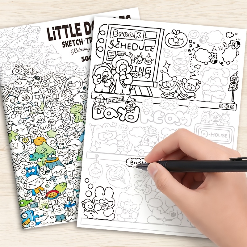 Stress-Relief Doodles Coloring - Adult Coloring Book Stress Relief ulasan dan harga