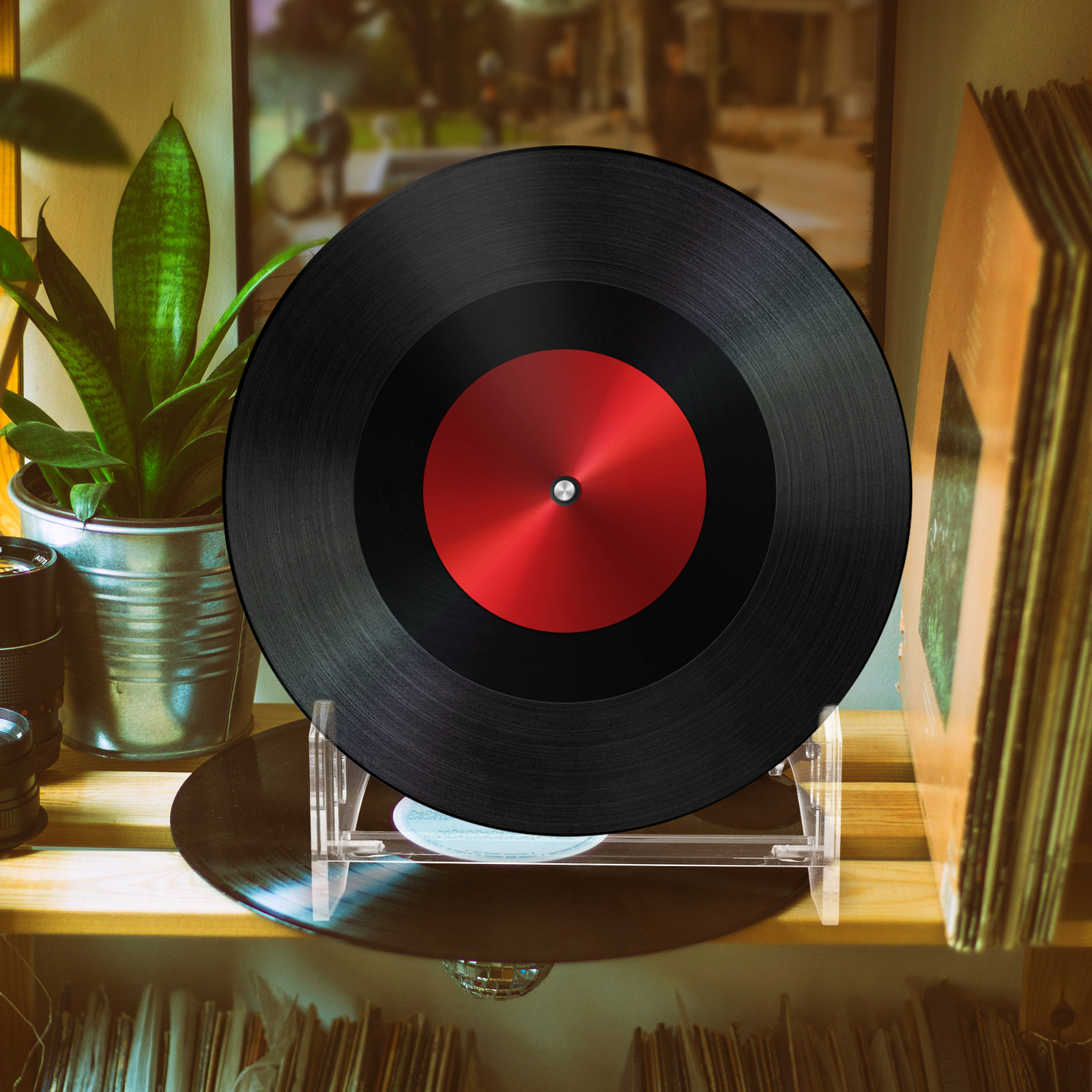 Tiered Acrylic Record Display  - Magazines ulasan dan harga