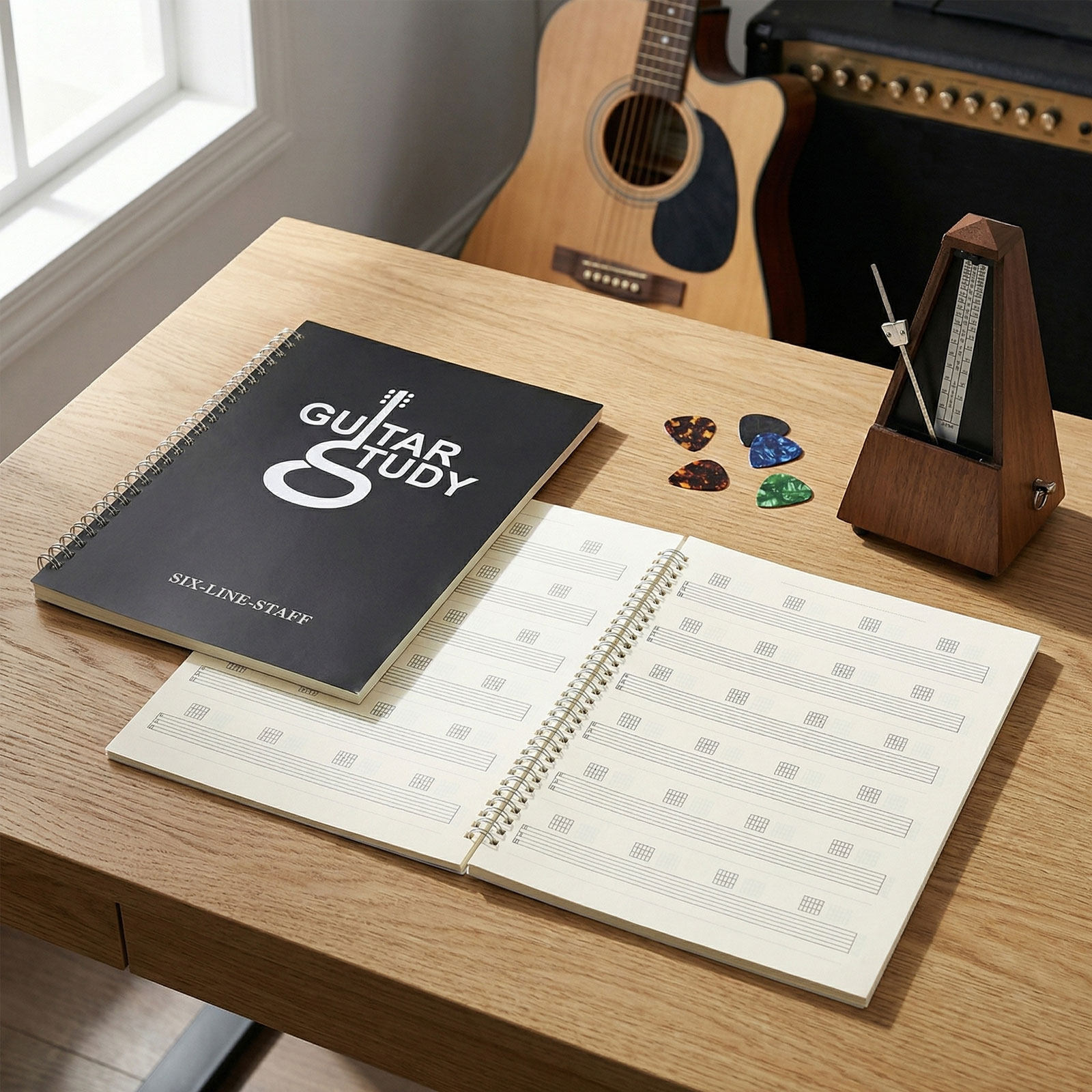 2Pcs Guitar Manuscript Noteboo - Blank Sheet Music Notebook ulasan dan harga