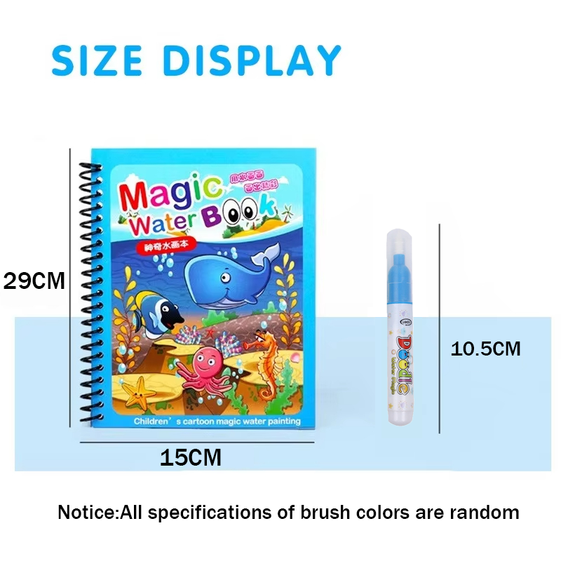 1pc Reusable Kids Magic Water  - Reusable Water Magic Coloring Book ulasan dan harga