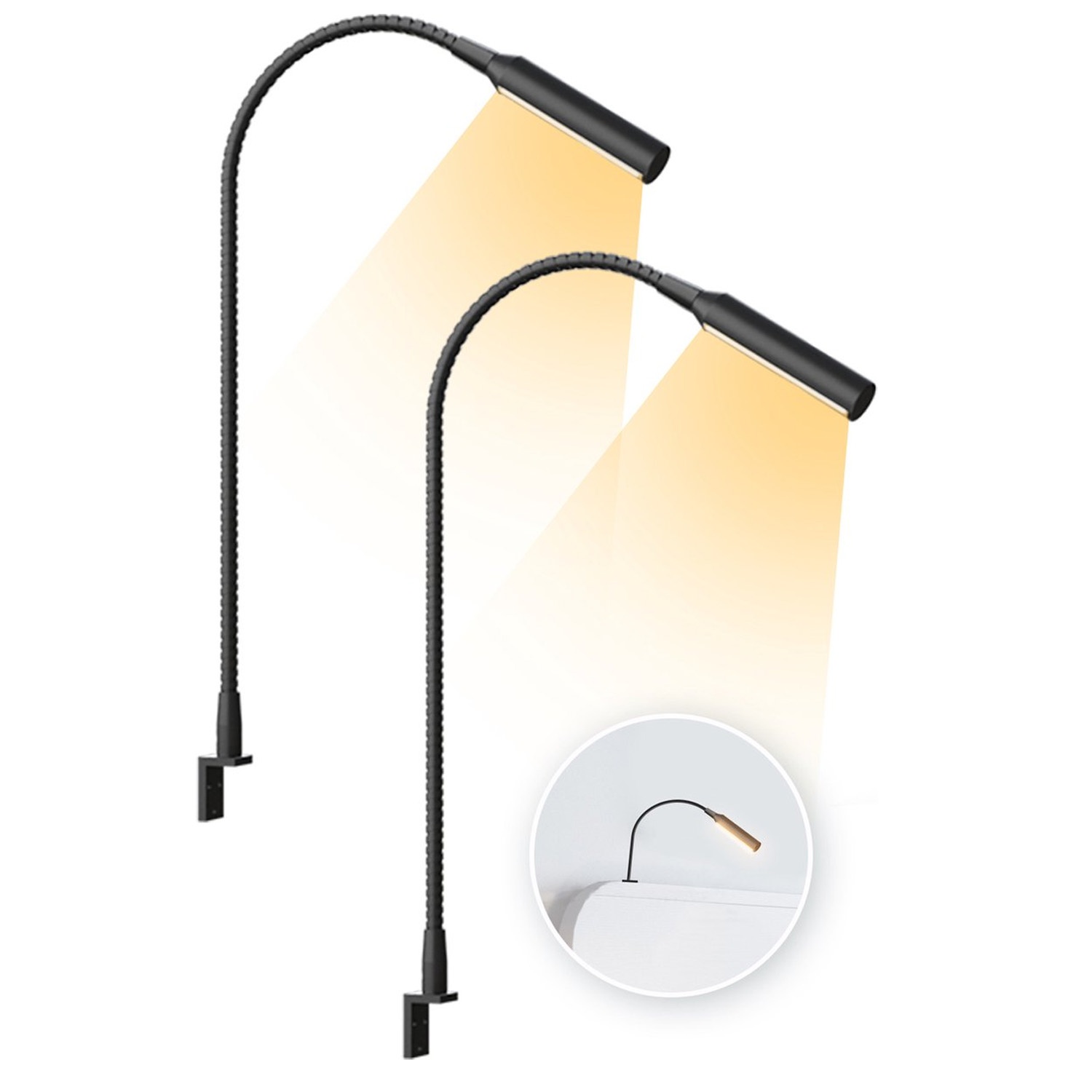 2pcs LED Reading Lamp with Dim - Books ulasan dan harga