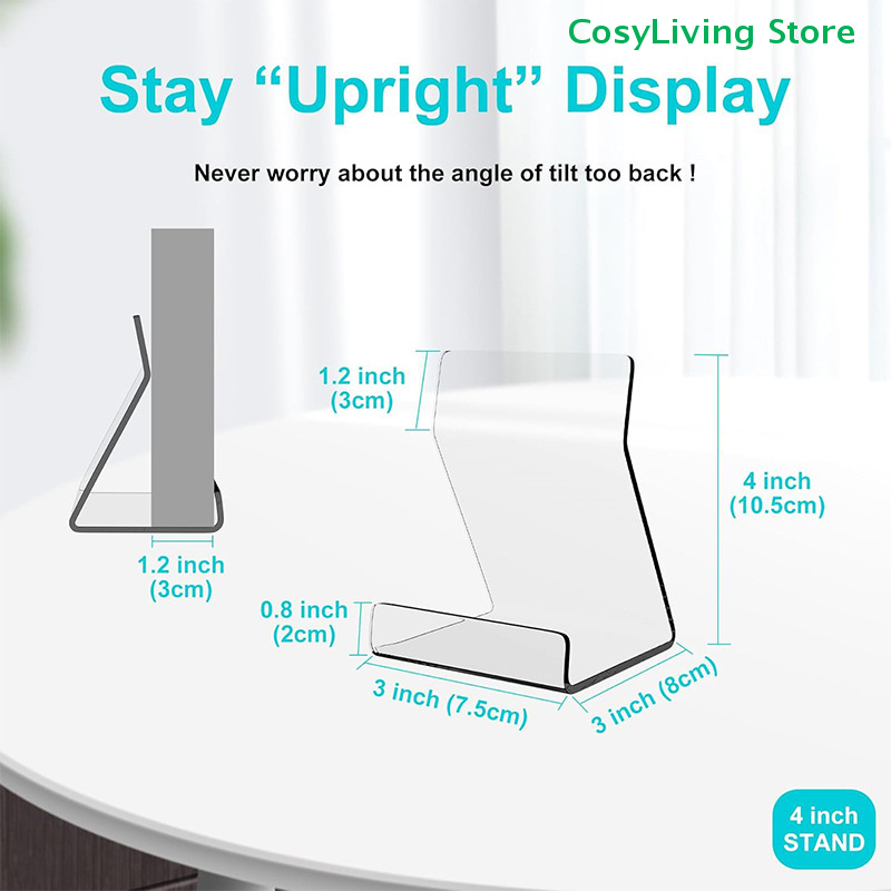 1/2/6Pcs Transparent Desktop A - Clear Acrylic Book Stand Holder ulasan dan harga